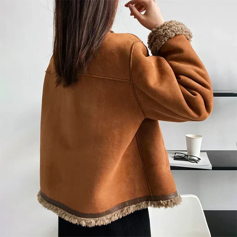 Addison | Elegant Faux Shearling Coat