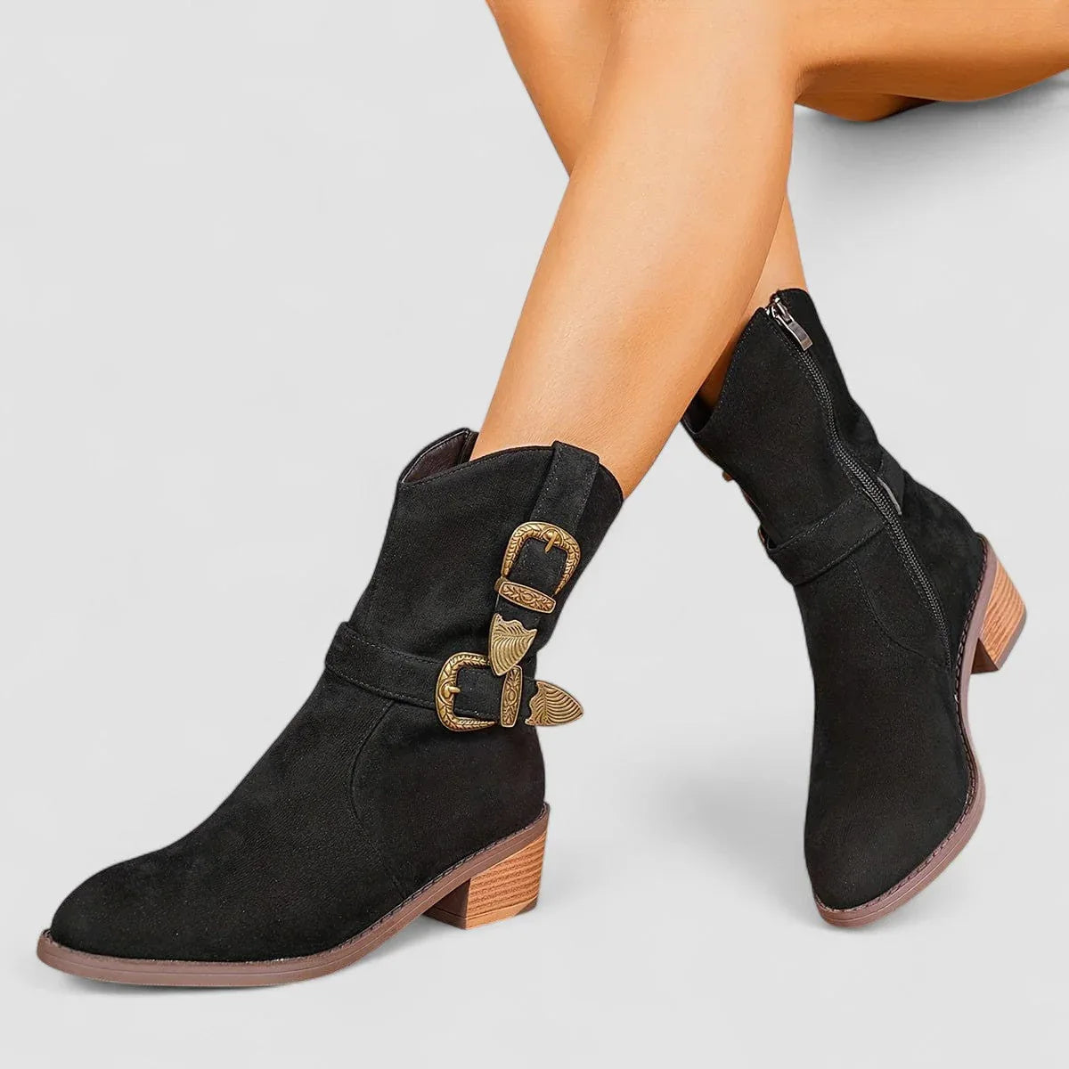 Rosa | Orthopedic Western Ankle Boots
