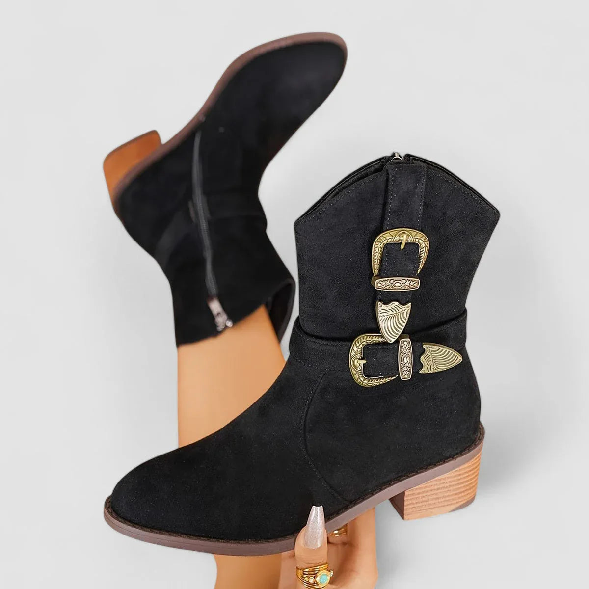 Rosa | Orthopedic Western Ankle Boots