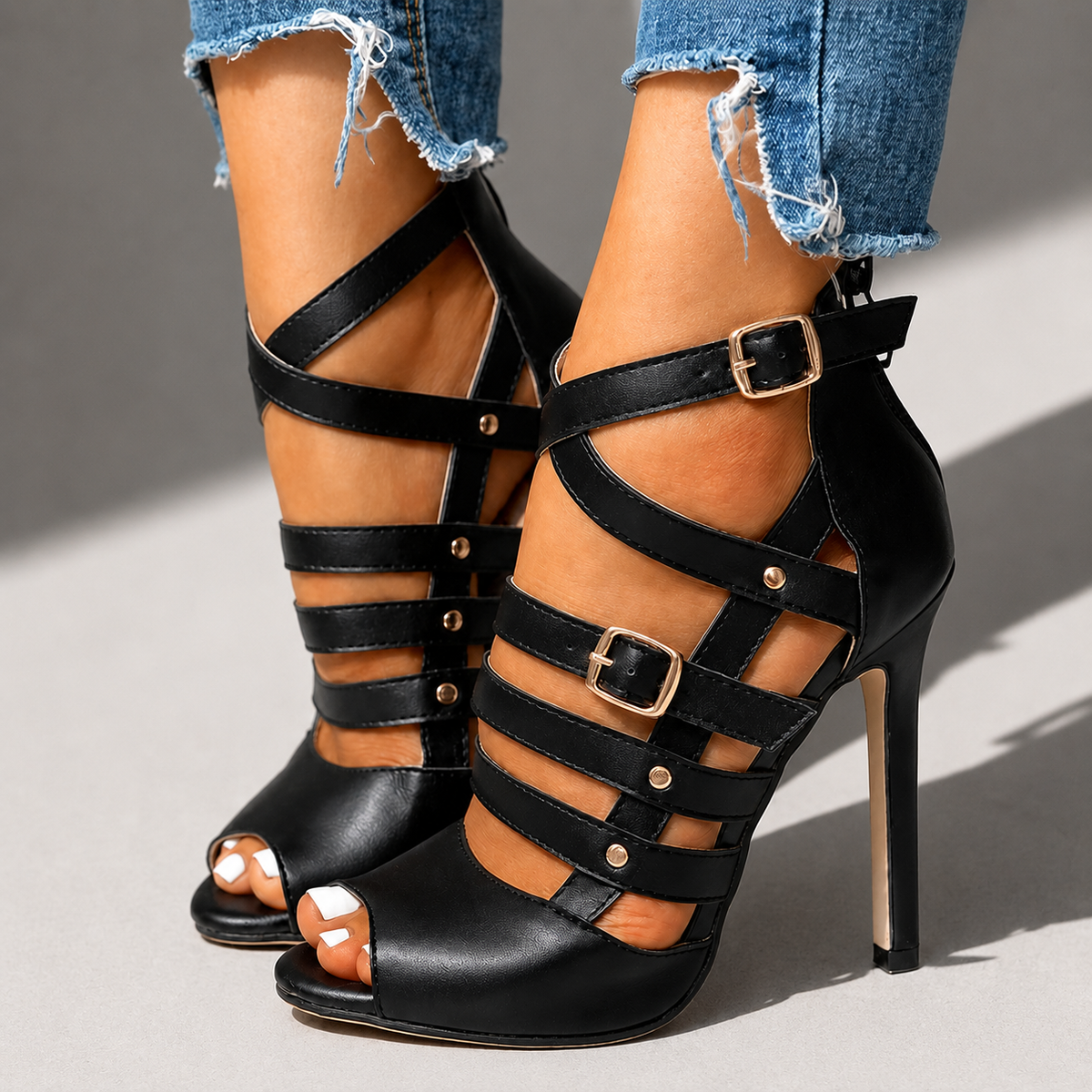 Valentina | Retro Strappy Heels