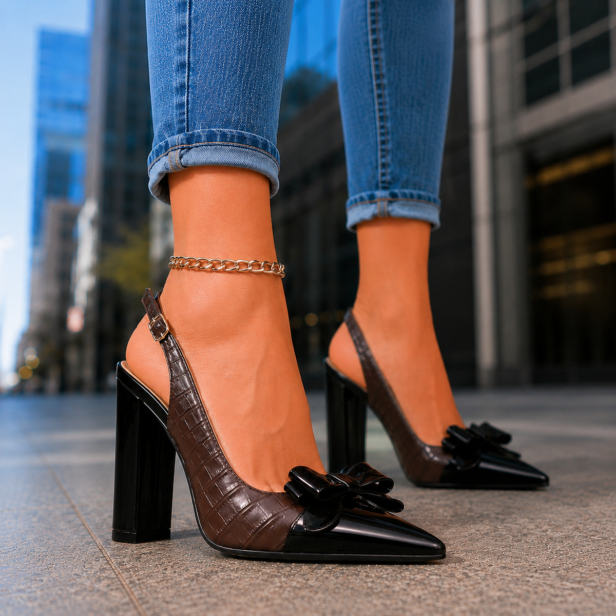 Mirabella | Slingback Bow Heels