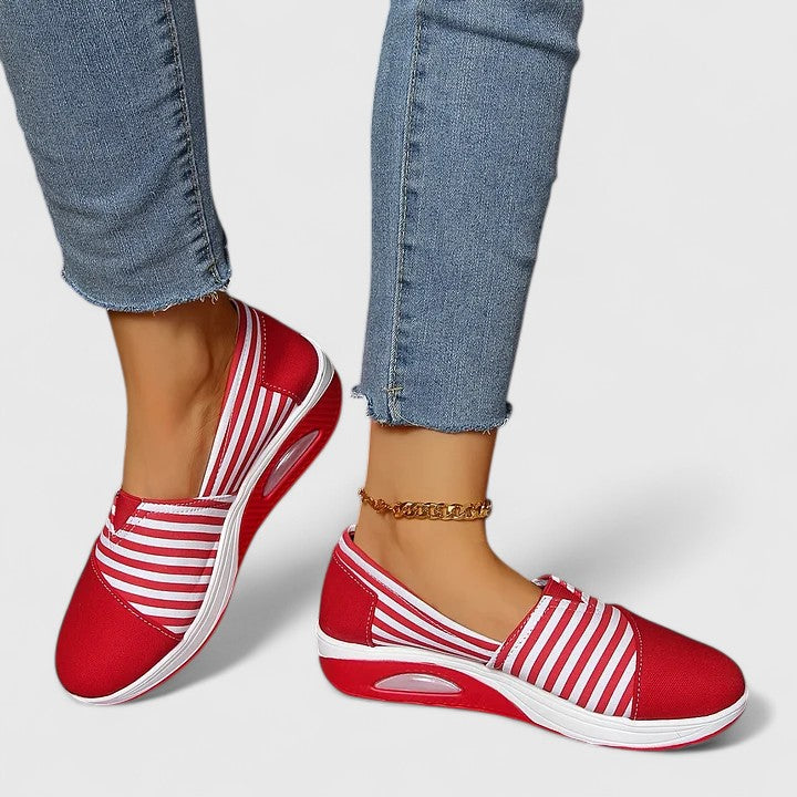 Edith | Striped Slip-On Sneakers