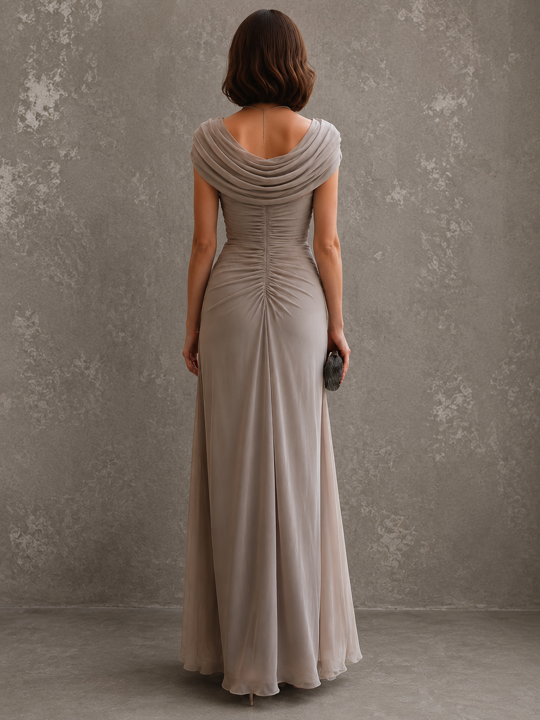 Yolanda | Draped Floor-Length Maxi Dress