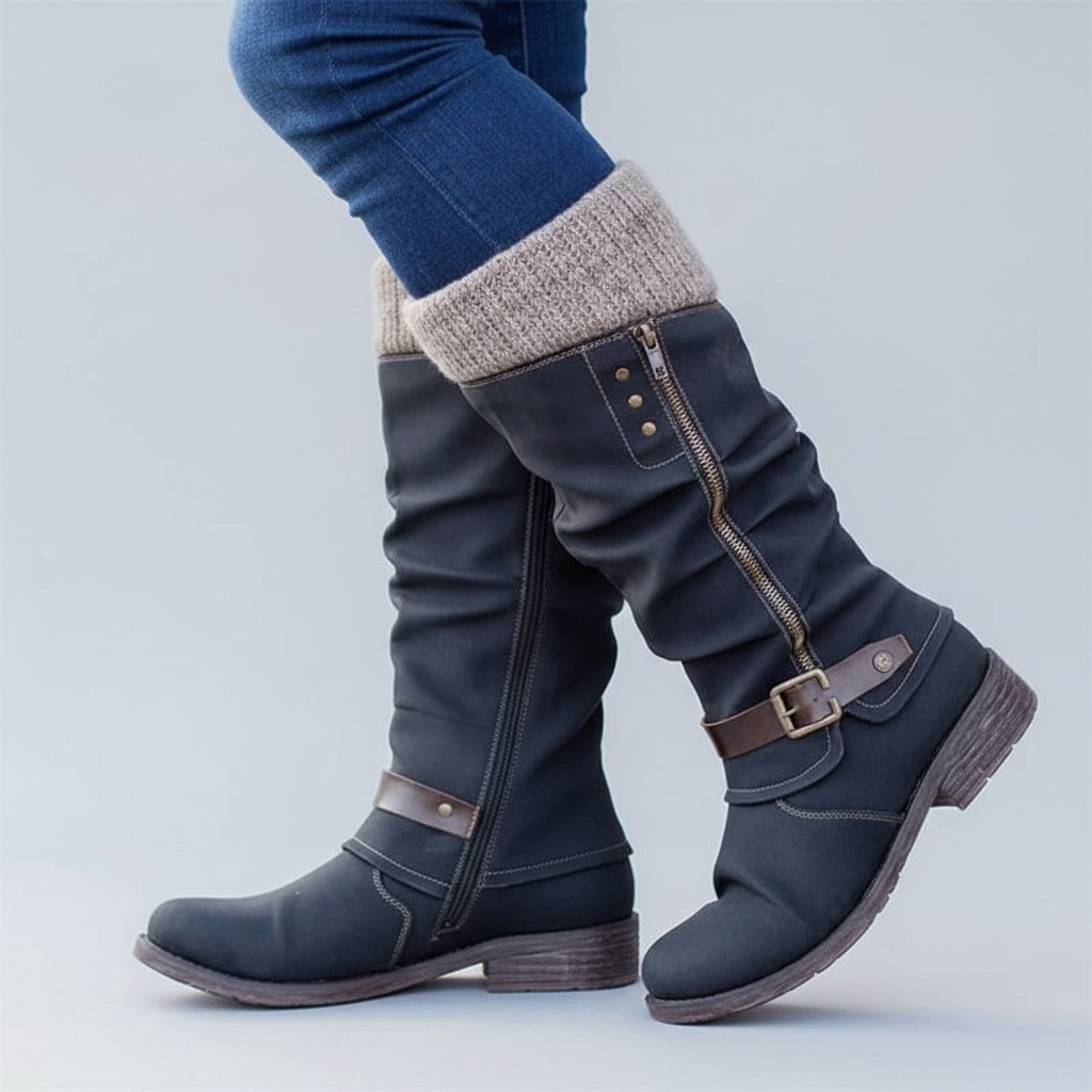 Bonnie | Elegant Buckle Ankle Boots