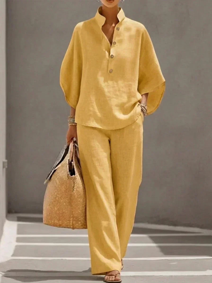 Kay | Linen Set with Loose Sleeves