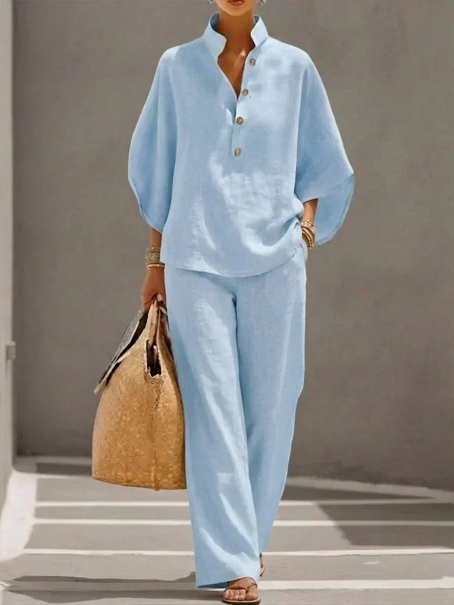 Kay | Linen Set with Loose Sleeves