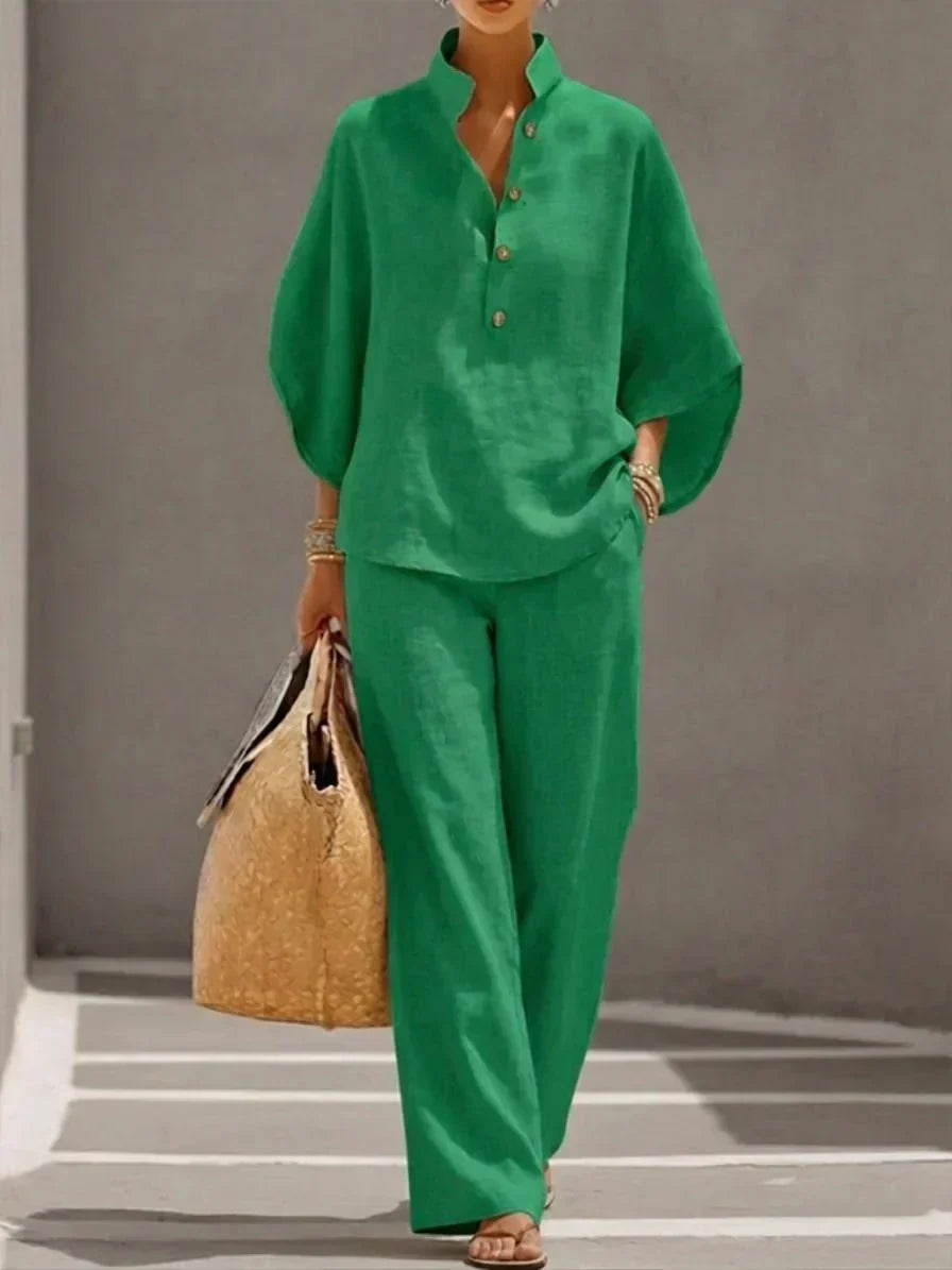 Kay | Linen Set with Loose Sleeves